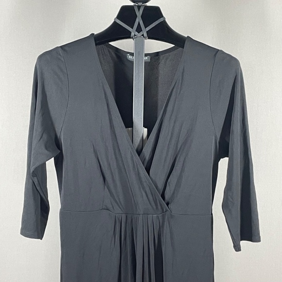 NEW Eileen Fisher Dress Womens Small petite black silk sheath designer classic - Picture 2 of 12